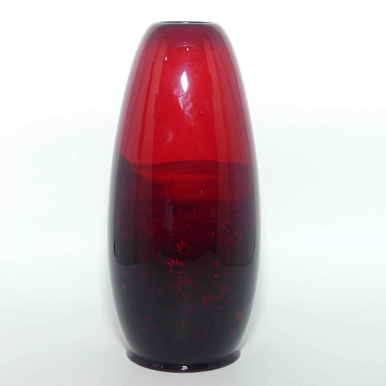 Royal Doulton Flambe English Castles and Daisies vase