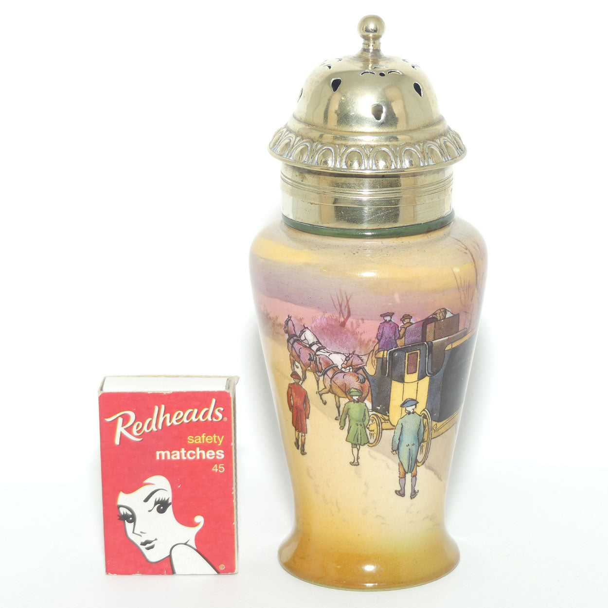 Royal Doulton Coaching Days sugar castor | EP lid | very rare Autumn Red Sky