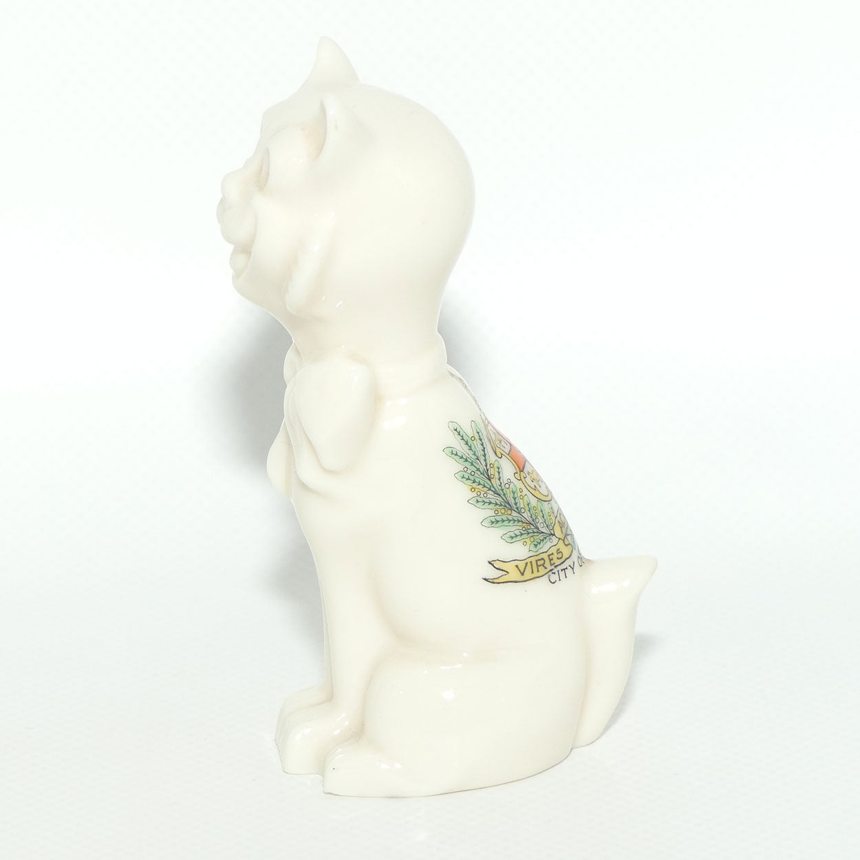 Australiana | Grafton China Figural Cat Souvenir for City of Melbourne VIRES ACQUIRIT EUNDO