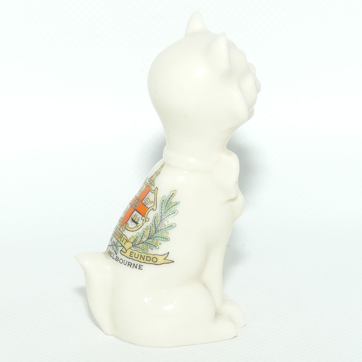 Australiana | Grafton China Figural Cat Souvenir for City of Melbourne VIRES ACQUIRIT EUNDO