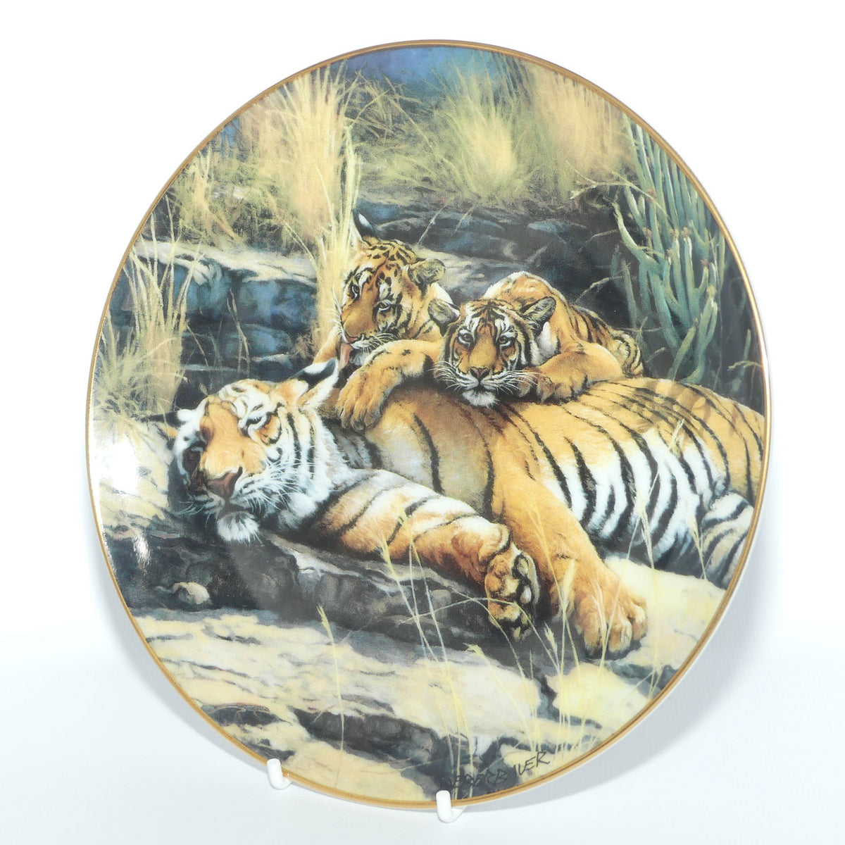 Royal Doulton Big Cats plate by Weberbauer | Cat Napping