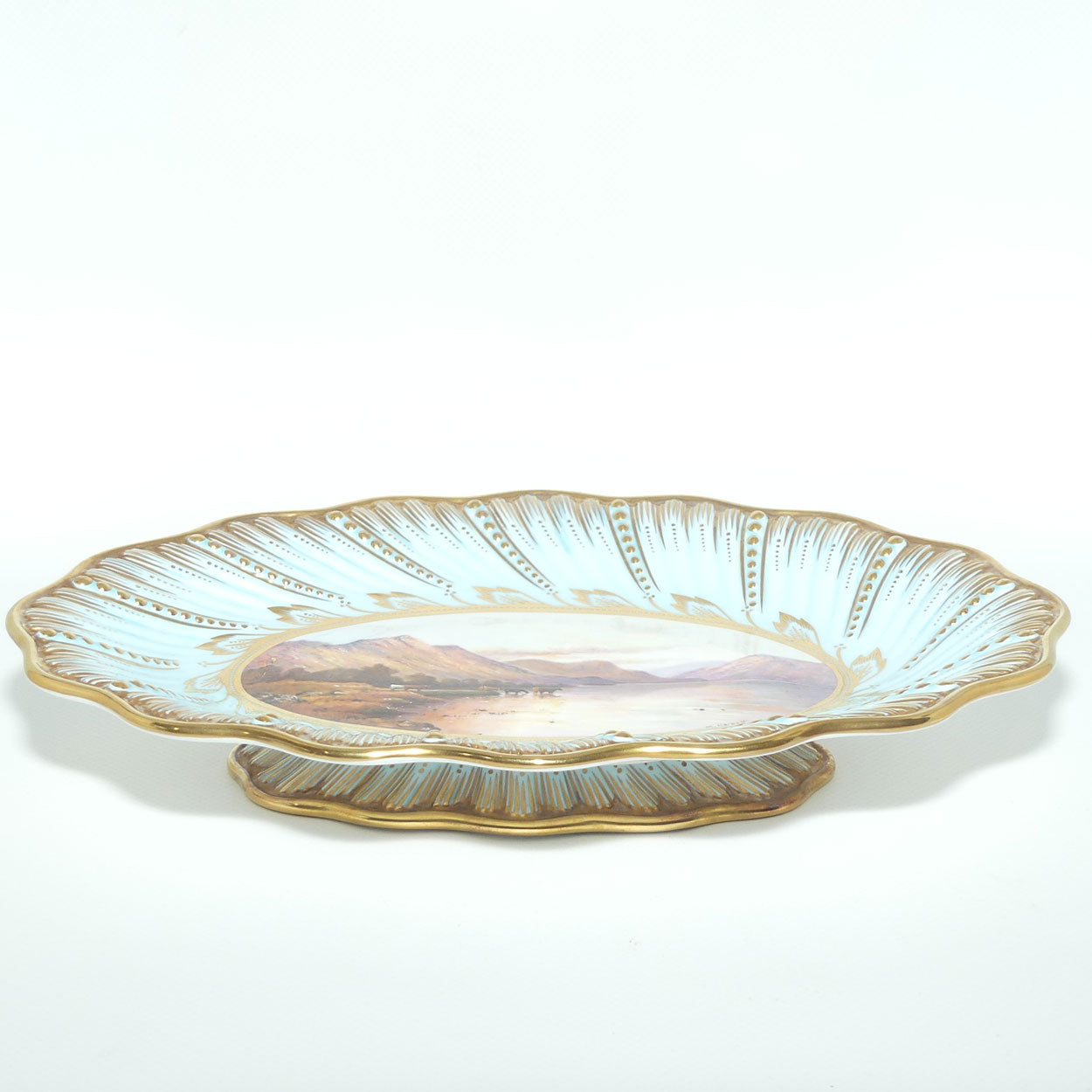 Coalport Prestige hand painted and gilt decorated Rural Scene | Cattle comport by Malcolm Harnett