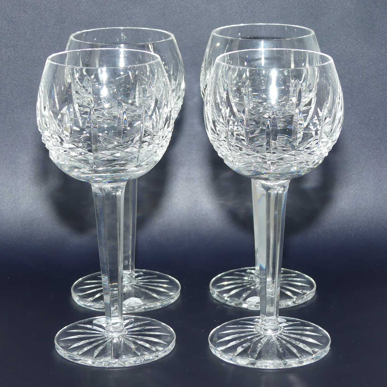 Cavan Crystal Ireland set of 4 Wine Glasses | c.1970 | Cavan pattern