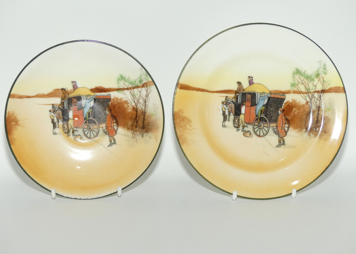 Royal Doulton Coaching Days Cecil shape trio E3804 | Round Plate; #7