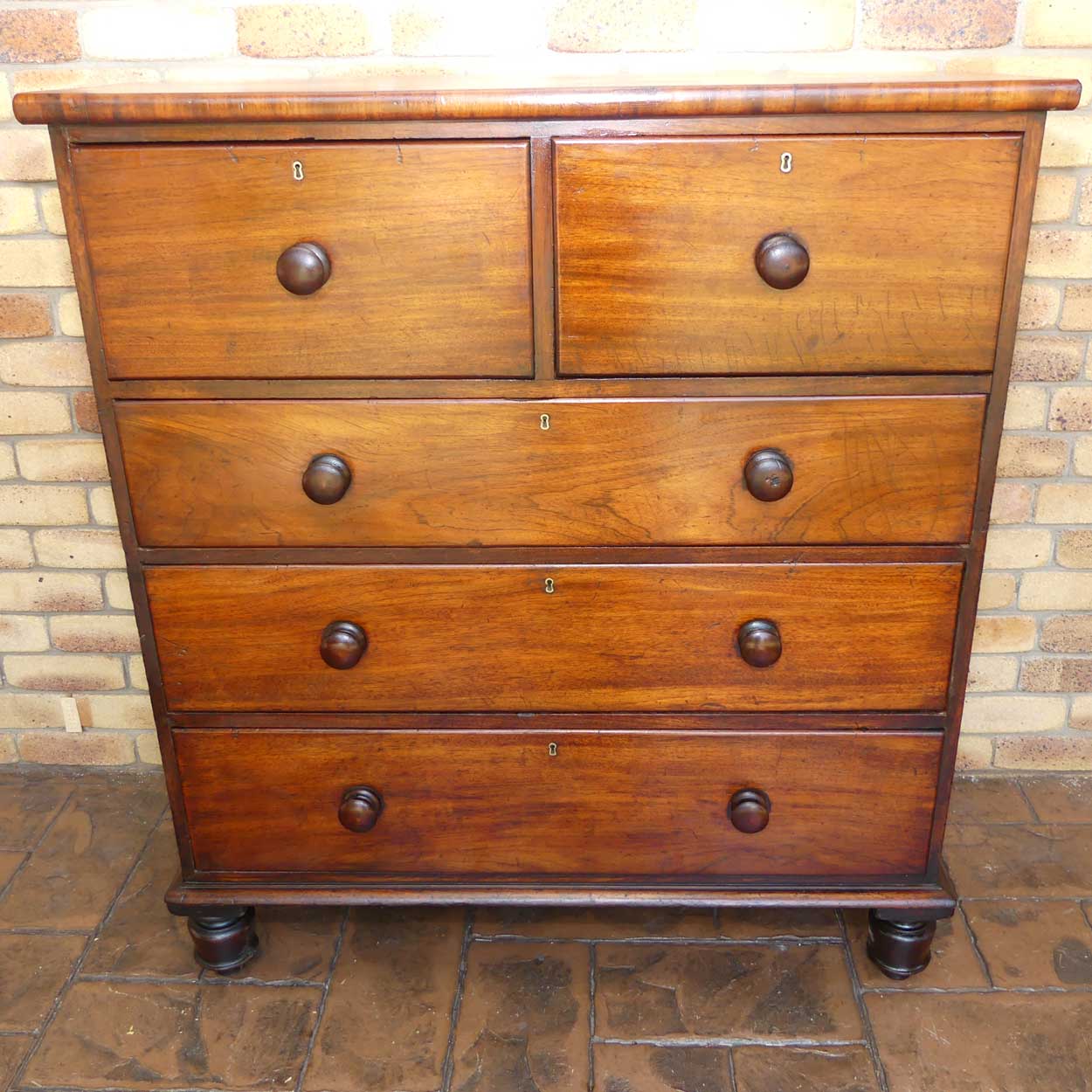 Australian Colonial Full Cedar chest of 5 drawers | c.1850