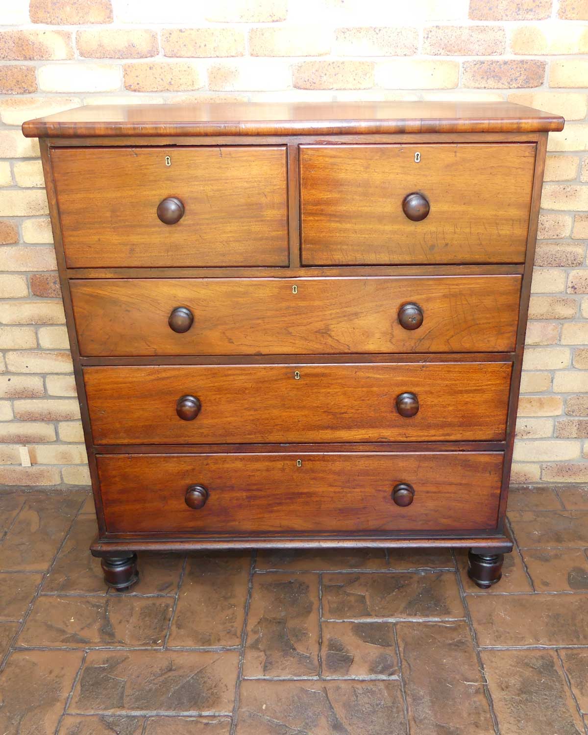 Australian Colonial Full Cedar chest of 5 drawers | c.1850