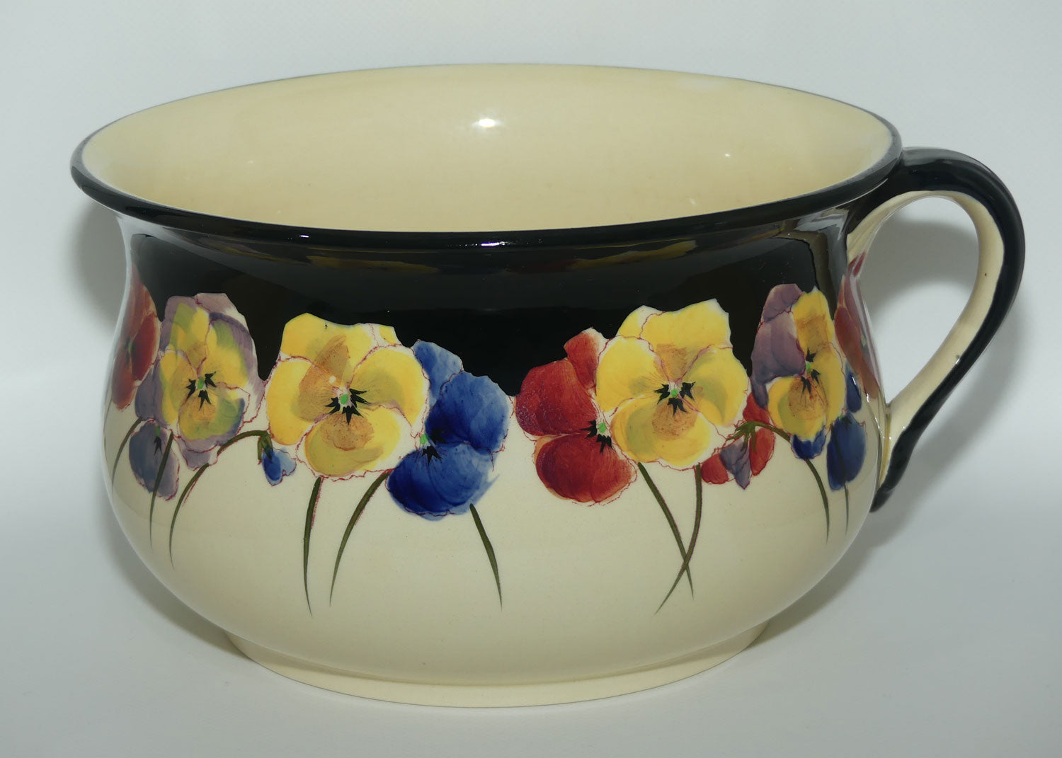 Royal Doulton Pansy | Black Border Chamber Pot
