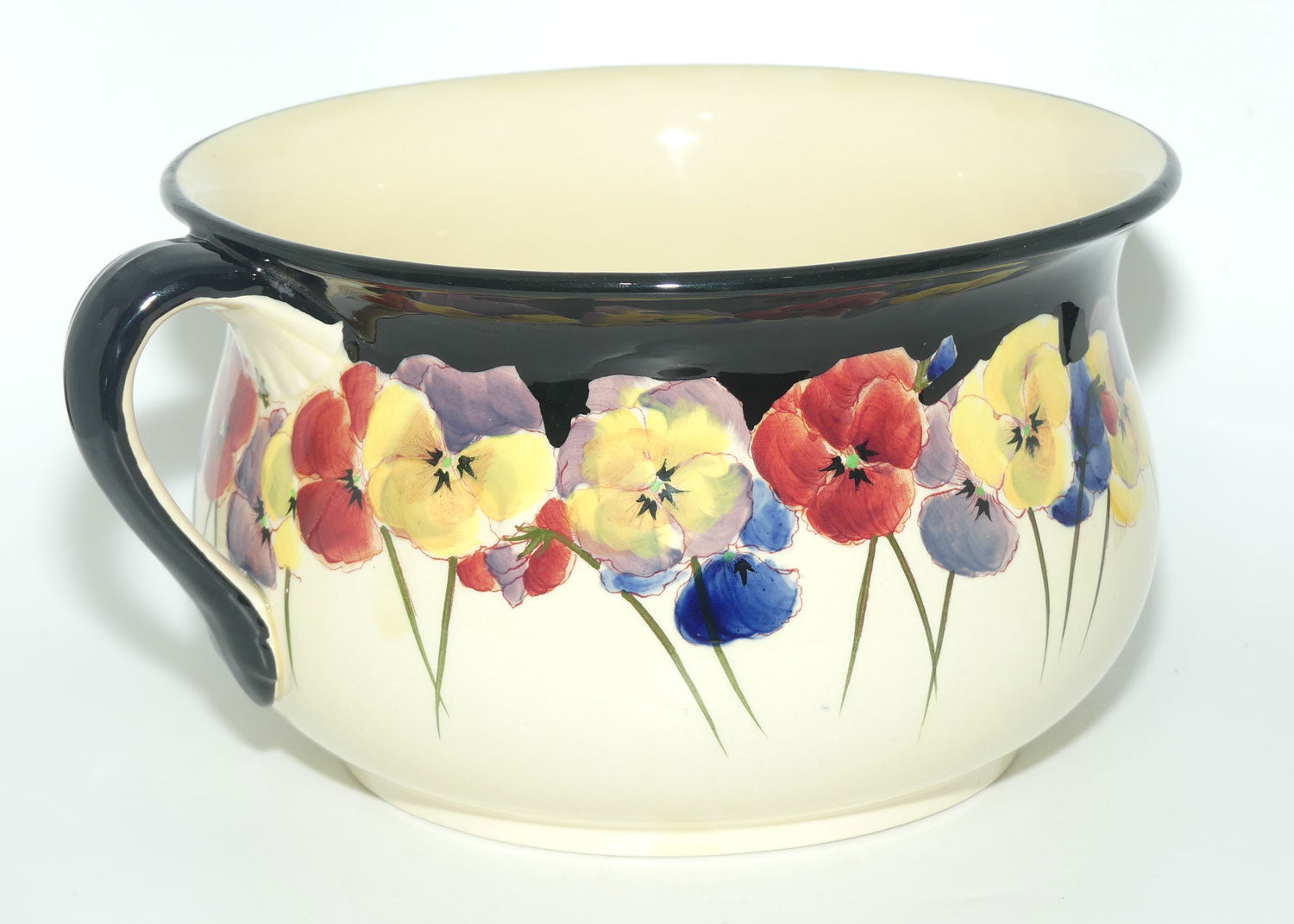 Royal Doulton Pansy | Black Border Chamber Pot D4273