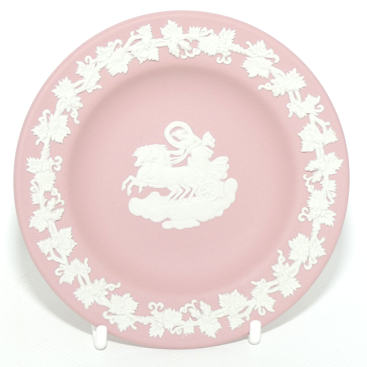Wedgwood Jasper | White on Pink | Aurora mini plate | 11.2cm