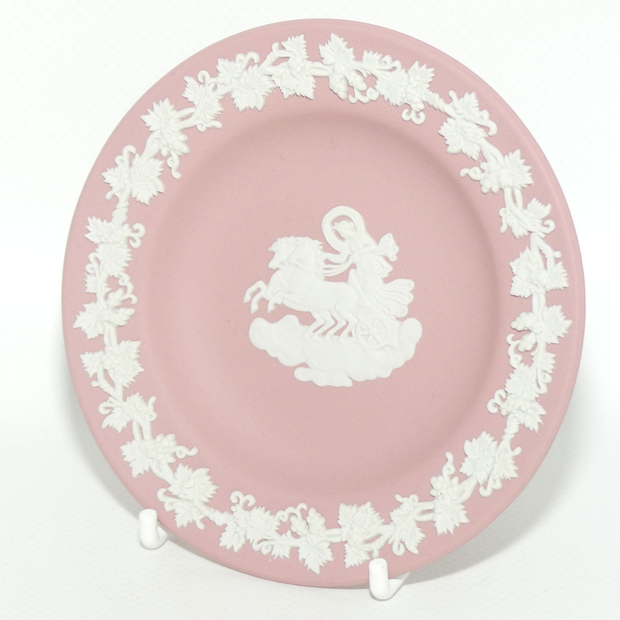 Wedgwood Jasper | White on Pink | Aurora mini plate | 11.2cm