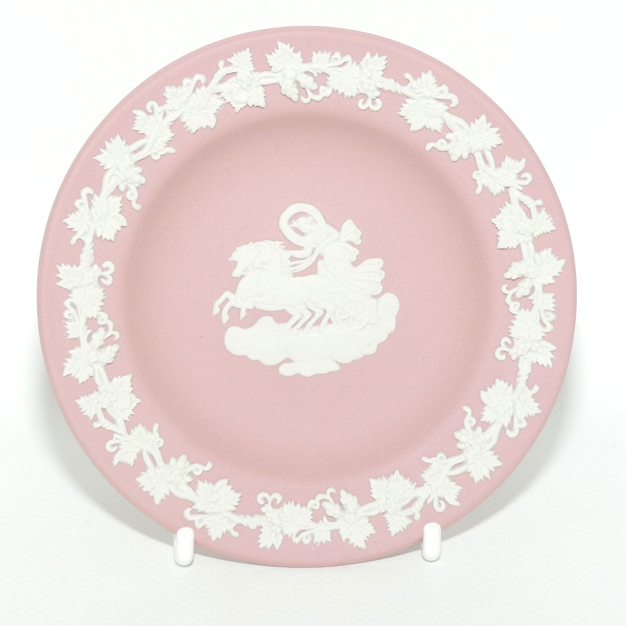 Wedgwood Jasper | White on Pink | Aurora mini plate | 11.2cm