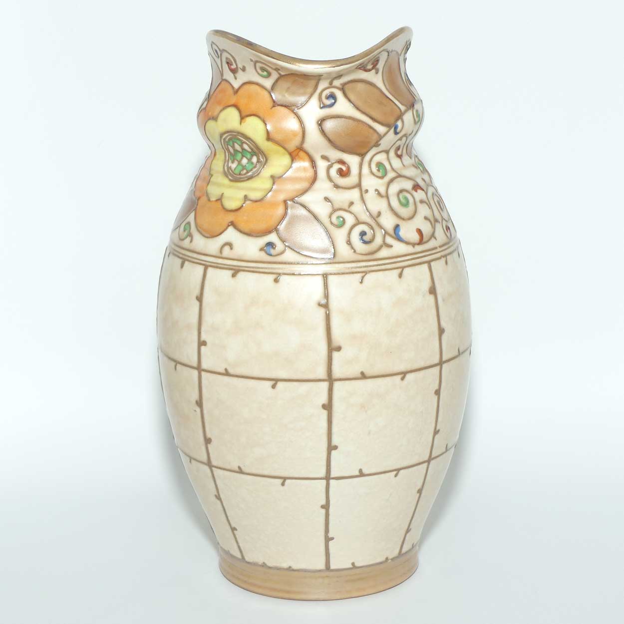 Bursley Ware Charlotte Rhead Trellis jug | Shape 324 | #2