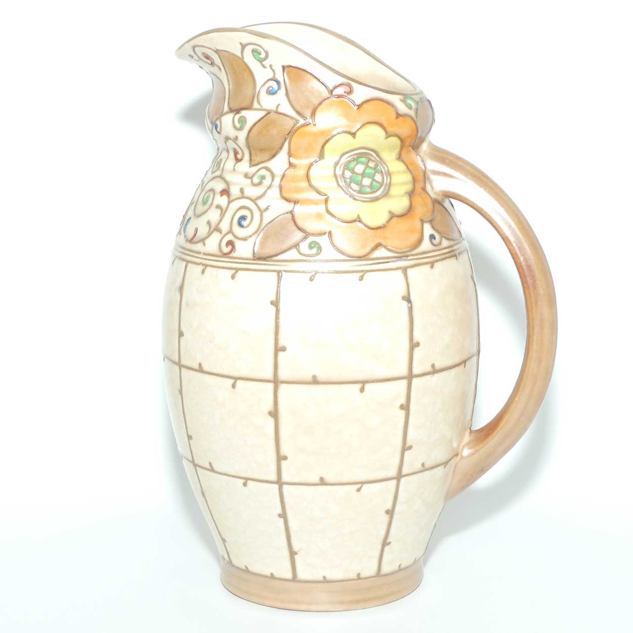 Bursley Ware Charlotte Rhead Trellis jug | Shape 324 | #2