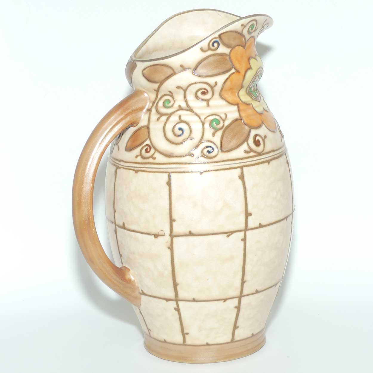 Bursley Ware Charlotte Rhead Trellis jug | Shape 324 | #3