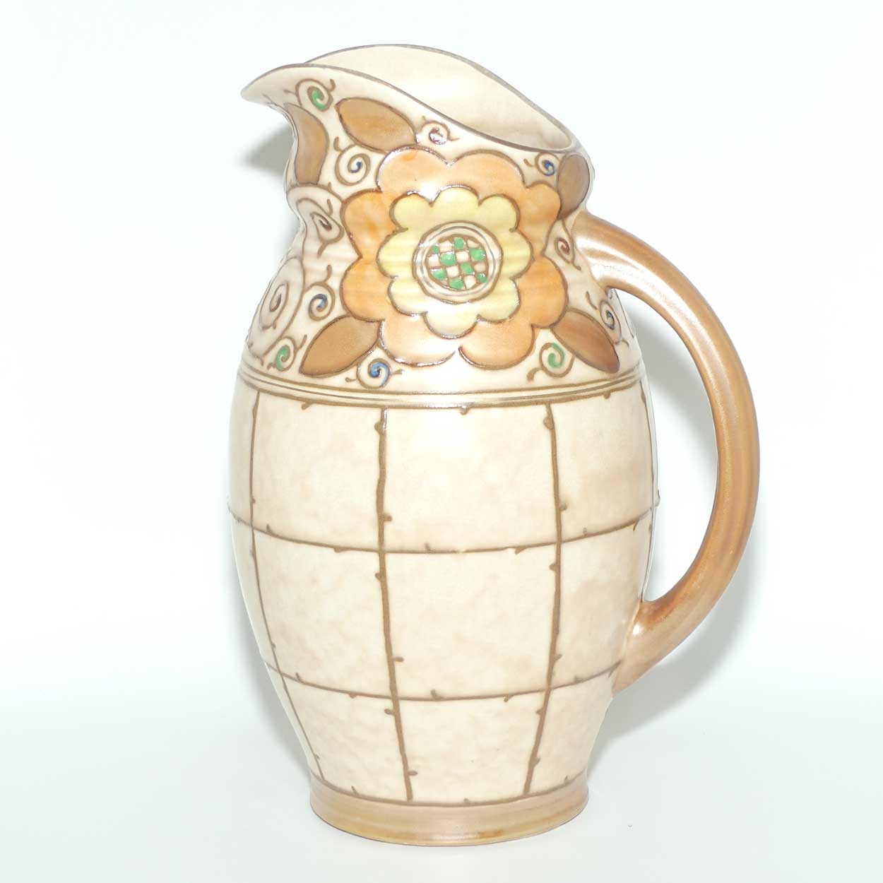 Bursley Ware Charlotte Rhead Trellis jug | Shape 324 | #3