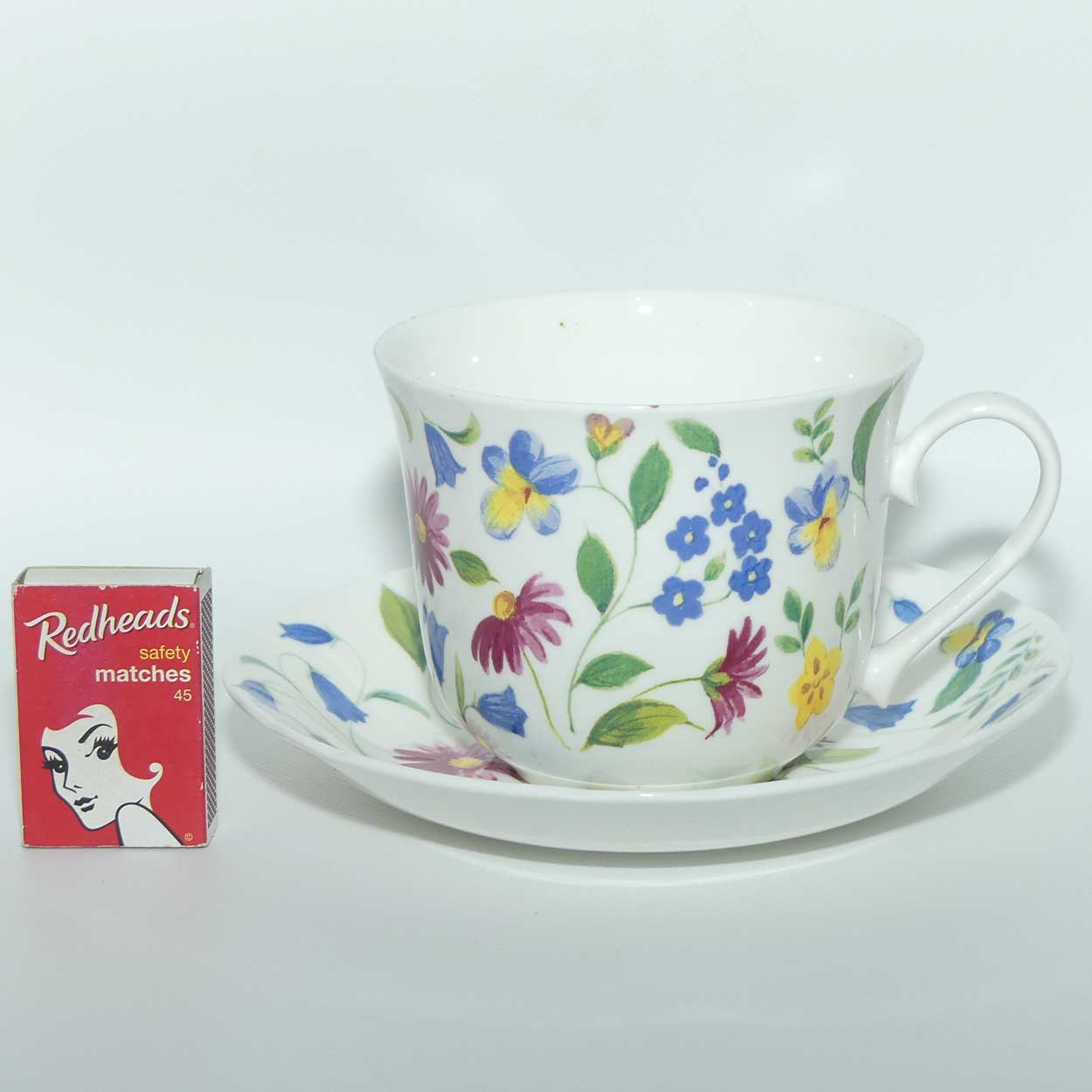 Roy Kirkham & Co English Bone China Chatsworth pattern Breakfast cup and saucer | duo