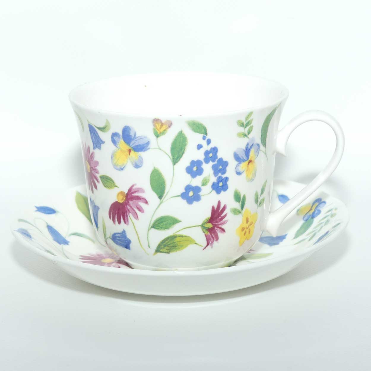 Roy Kirkham & Co English Bone China Chatsworth pattern Breakfast cup and saucer | duo