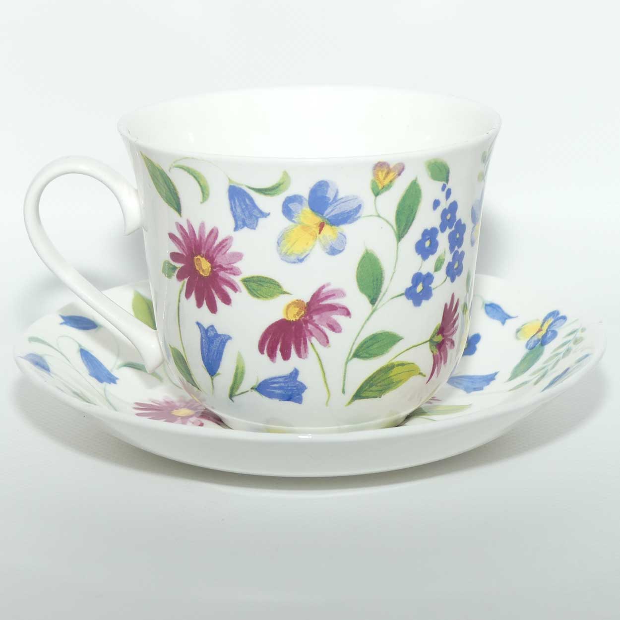 Roy Kirkham & Co English Bone China Chatsworth pattern Breakfast cup and saucer | duo