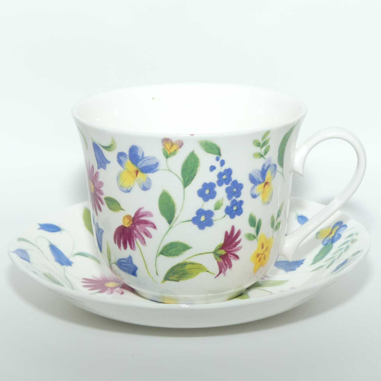 Roy Kirkham & Co English Bone China Chatsworth pattern Breakfast cup and saucer | duo