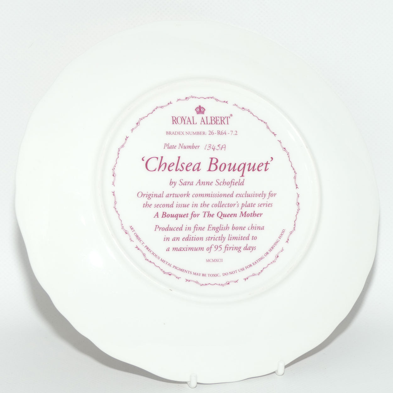 Royal Albert England | A Bouquet for the Queen Mother plate #2 | Chelsea Bouquet