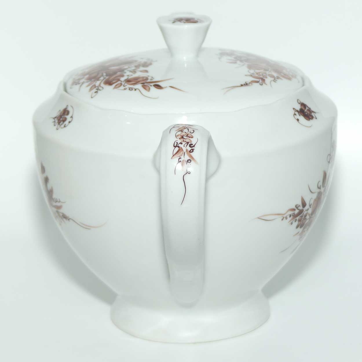 Chielow Poland hand painted tea pot signed Ewie Tomek