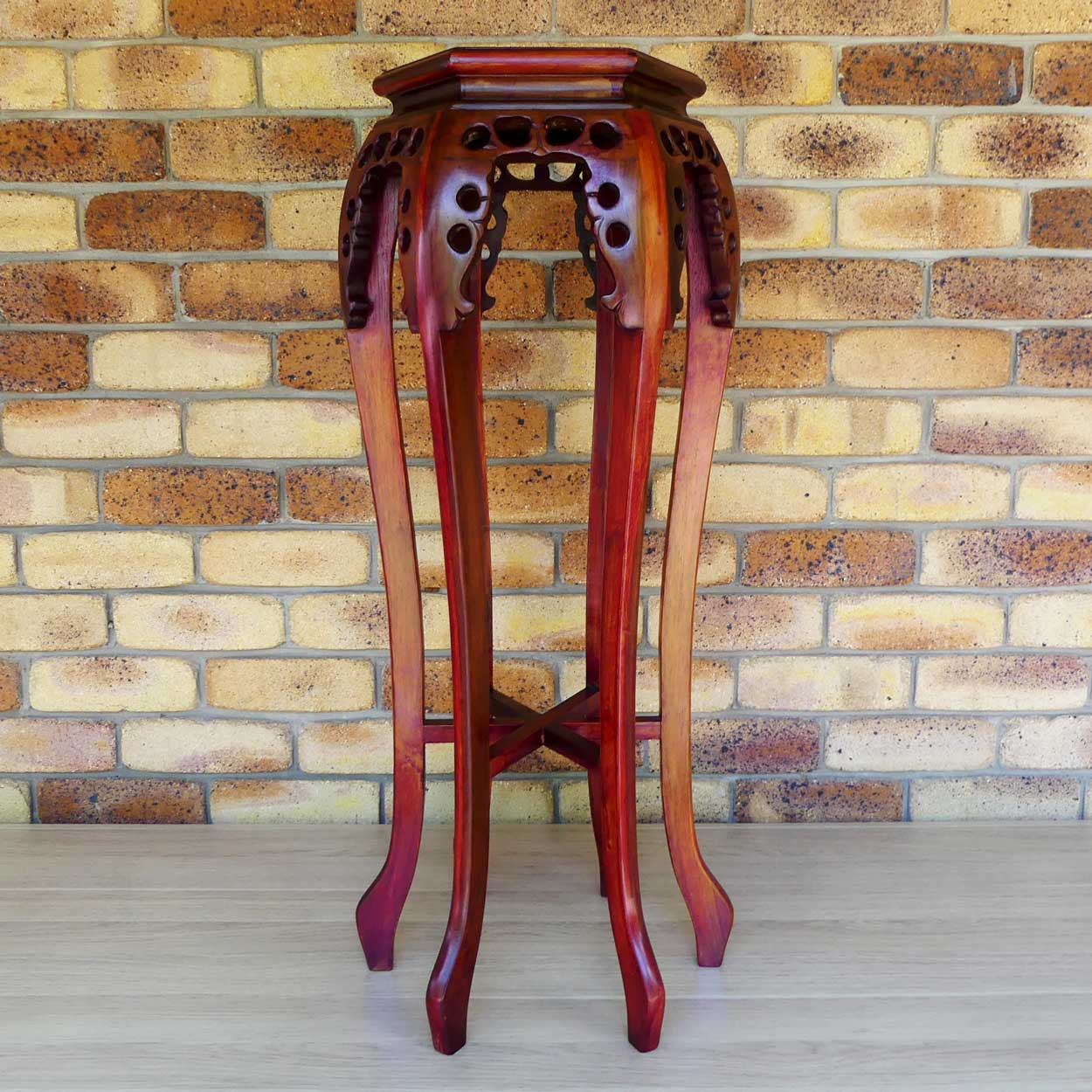 Oriental hexagonal shape 6 legged planter pedastal