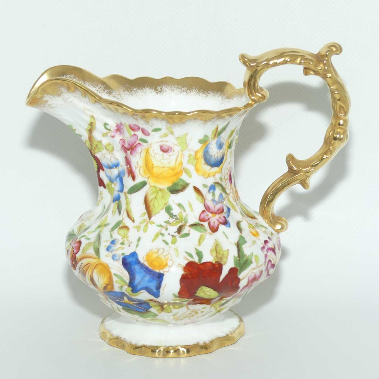 Hammersley Queen Anne 13166 Chintz pattern large milk jug | 13.5cm tall