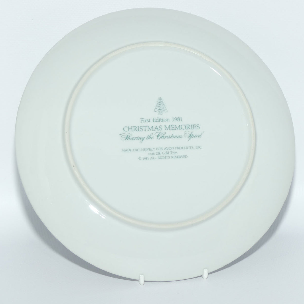 Avon Christmas plate | Christmas 1981 | First Edition | Sharing the Christmas Spirit | boxed
