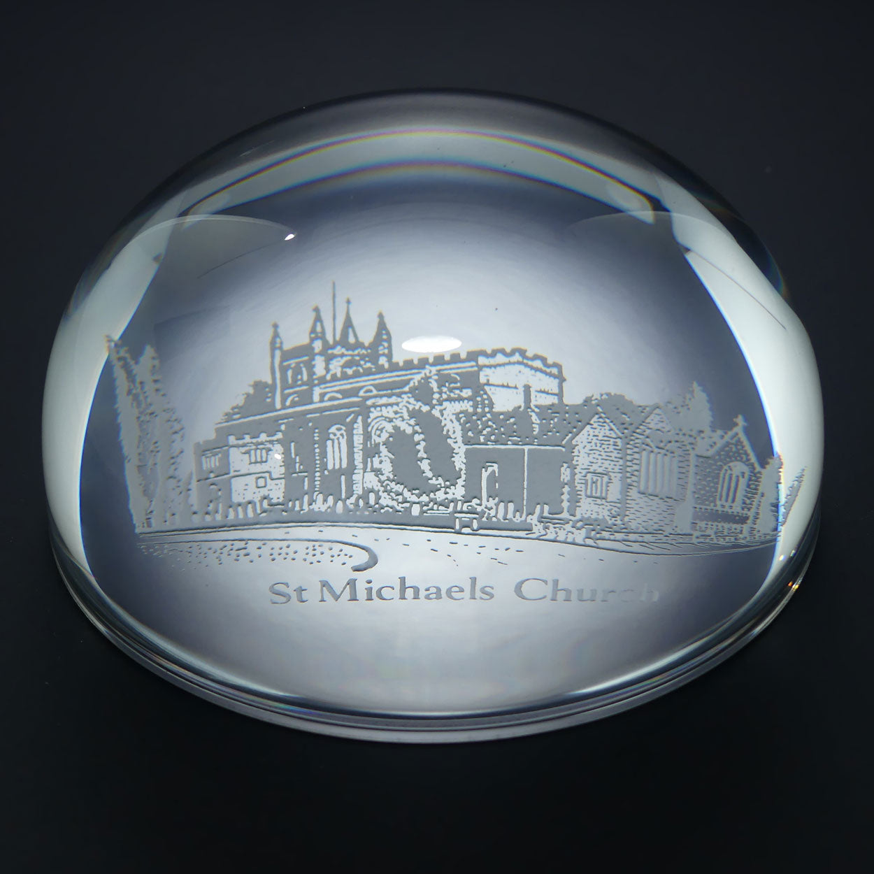 Glass Dome St Michaels Church paperweight