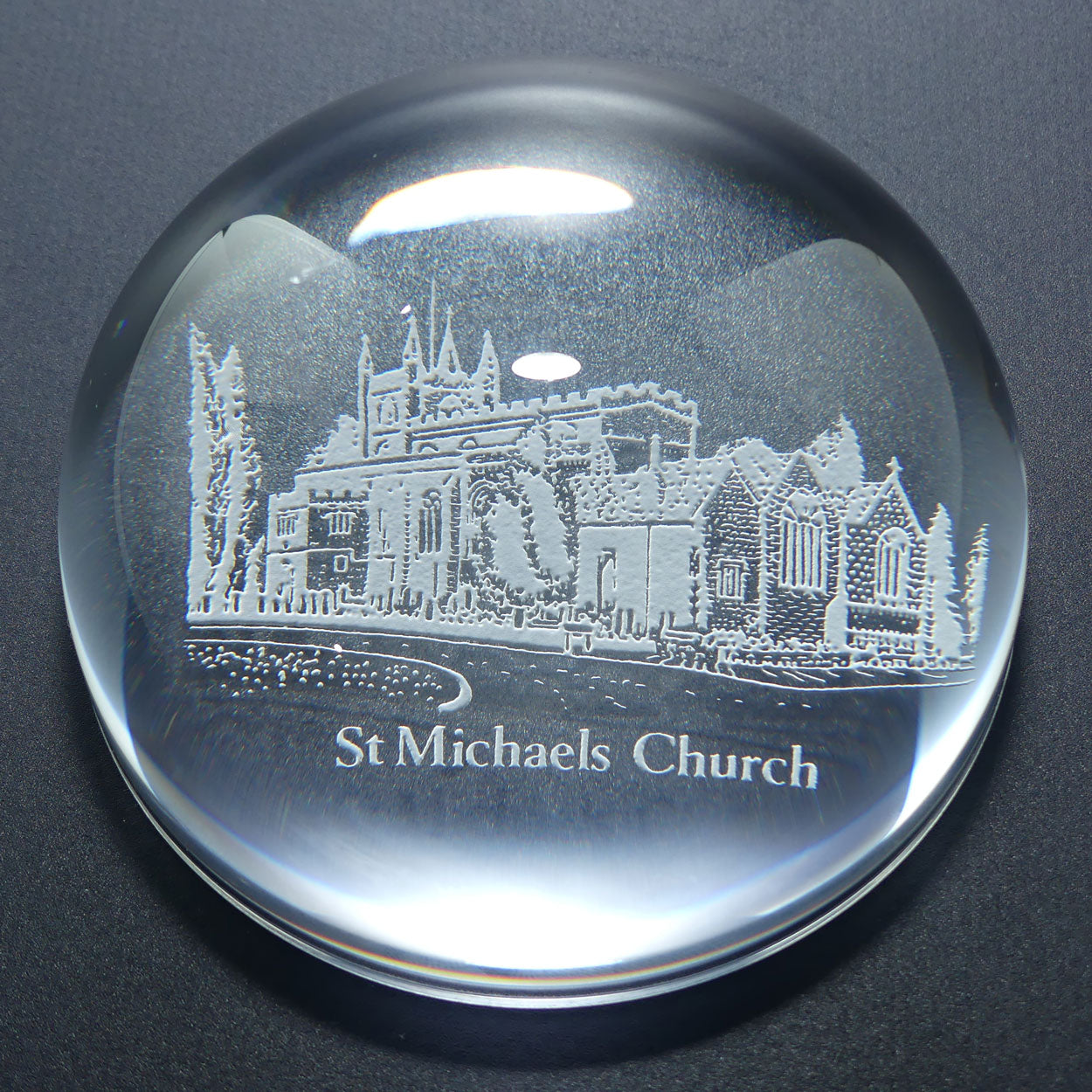 Glass Dome St Michaels Church paperweight