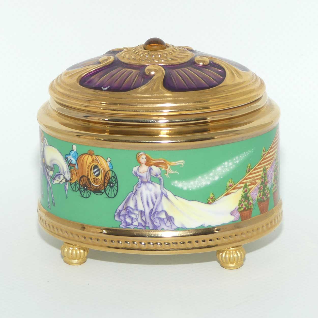 Franklin Mint | House of Faberge musical trinket box | Cinderella