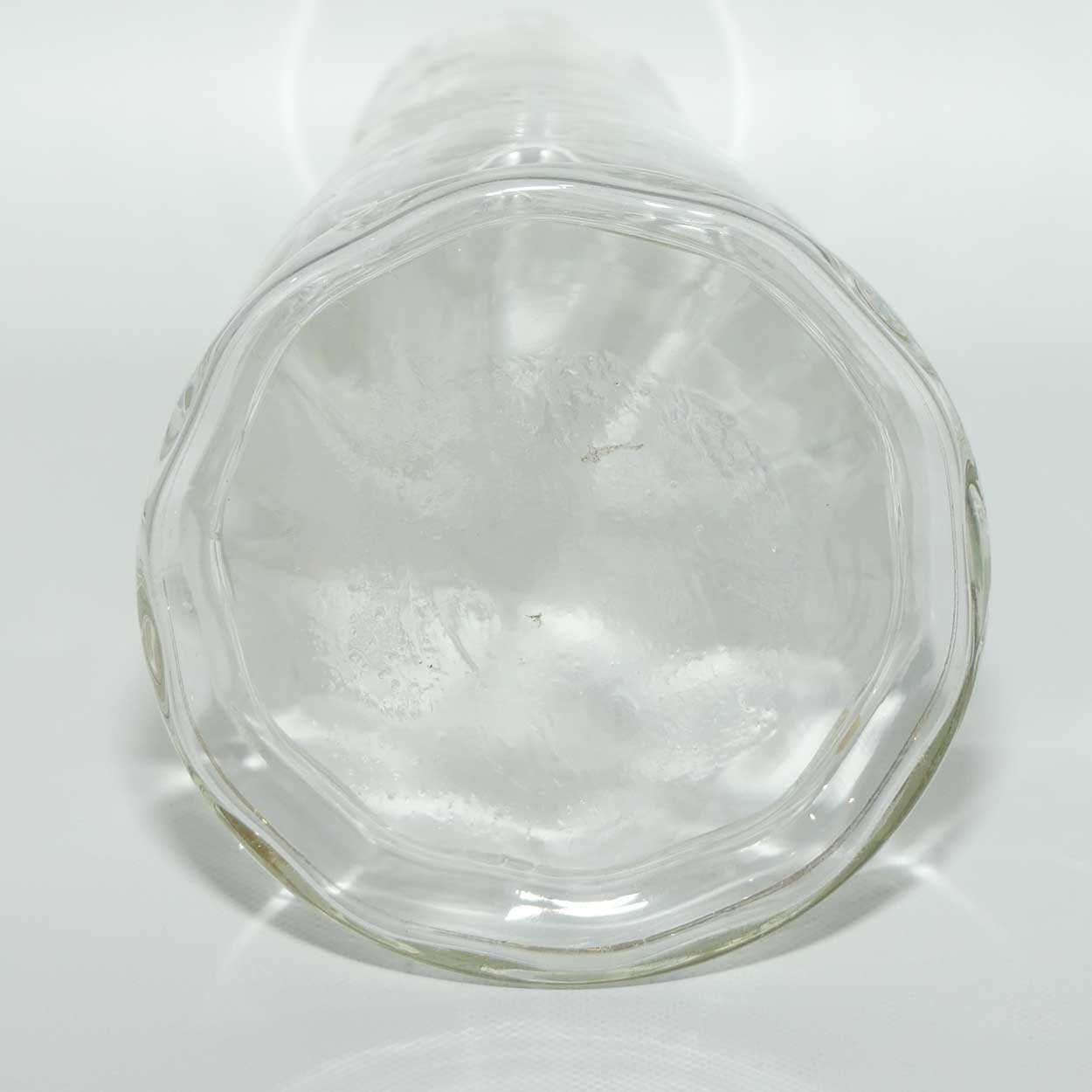 Clear Mary Gregory Glass vase | Girl with Umbrella | Coloured