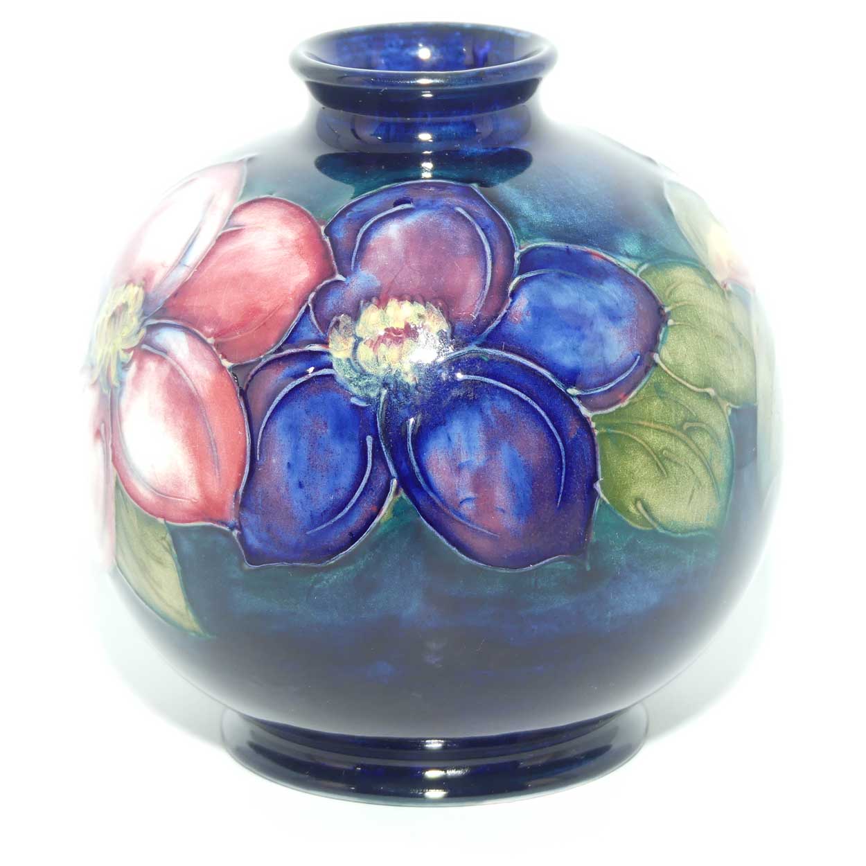 Walter Moorcroft Clematis 41/4 vase #1