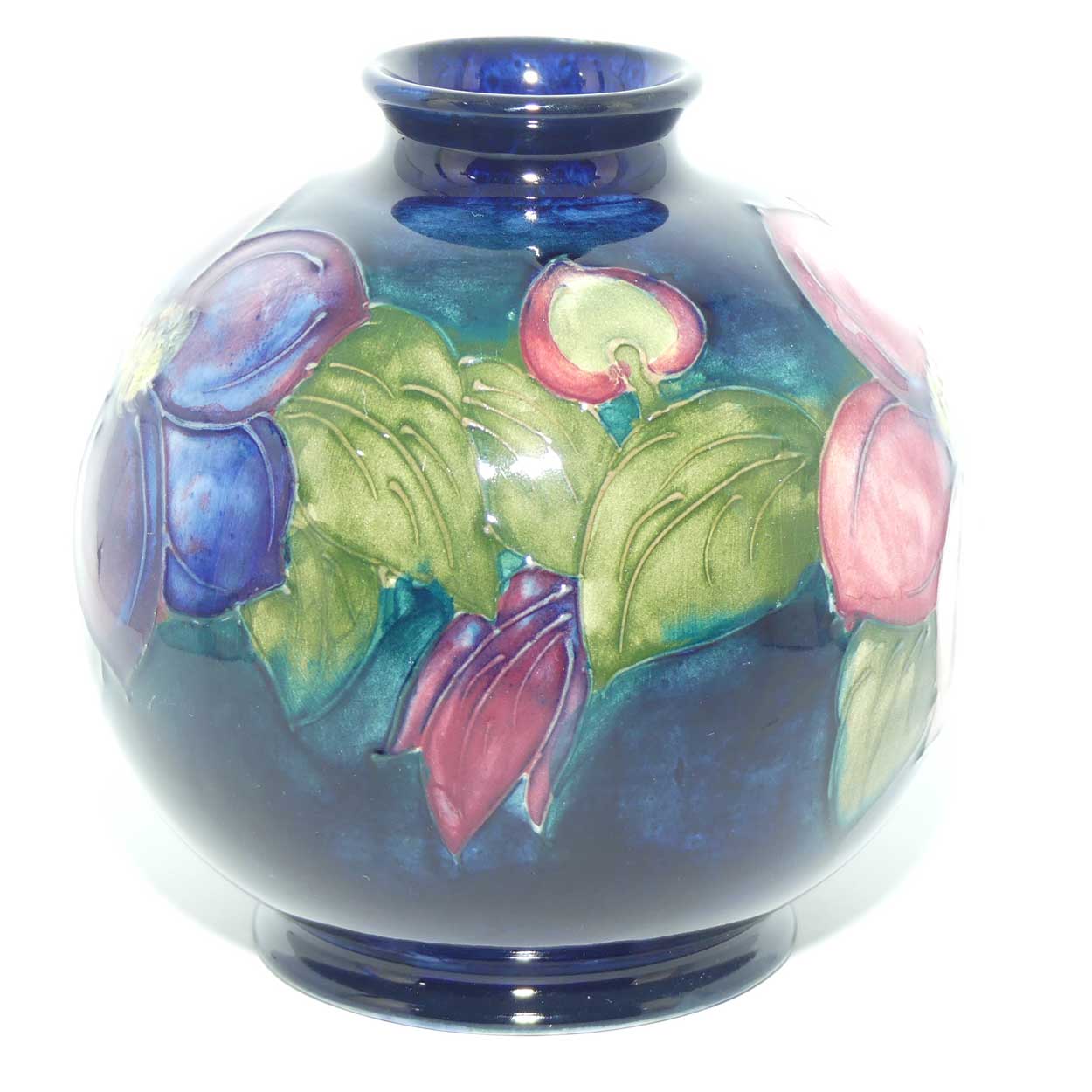 Walter Moorcroft Clematis 41/4 vase #1