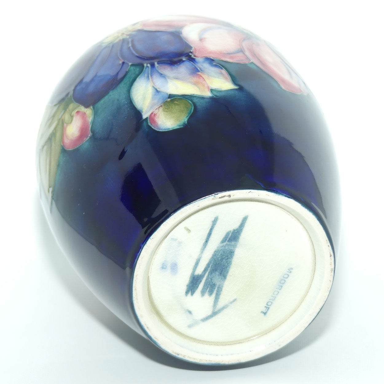 Walter Moorcroft Clematis (Blue Green) vase #1