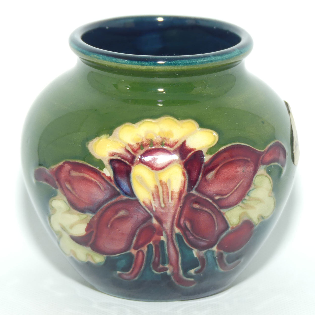 Walter Moorcroft Columbine M55 shape vase | original foil label