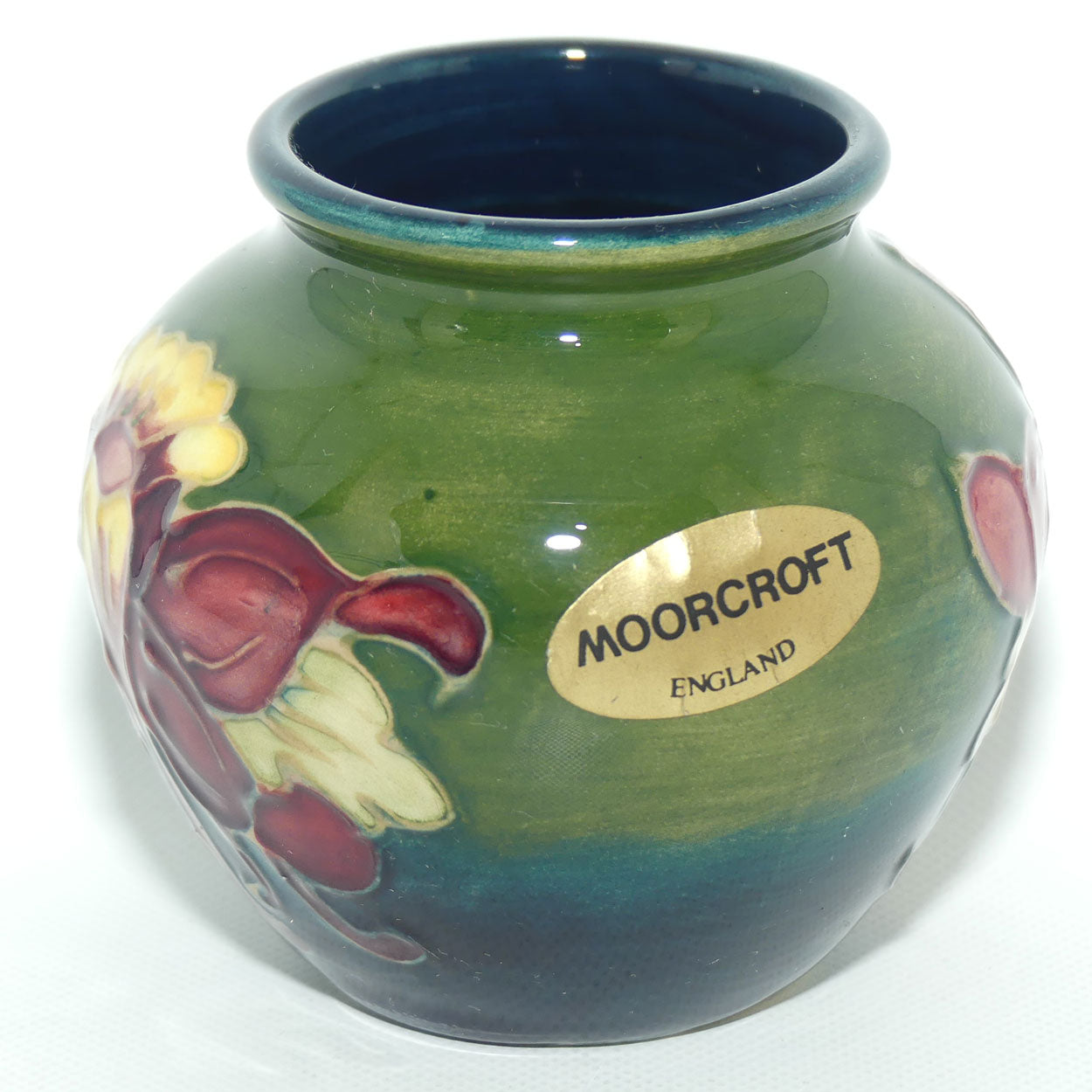 Walter Moorcroft Columbine M55 shape vase | original foil label