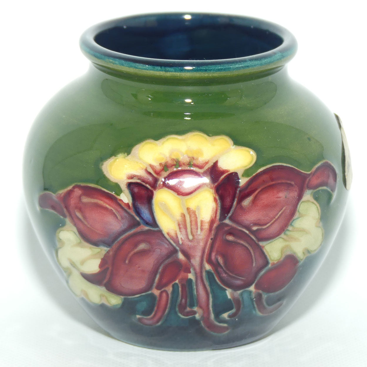 Walter Moorcroft Columbine M55 shape vase | original foil label