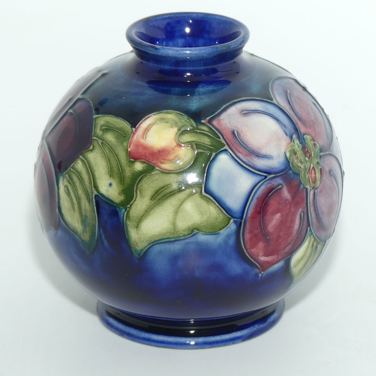 Walter Moorcroft Clematis 41/4 vase #2