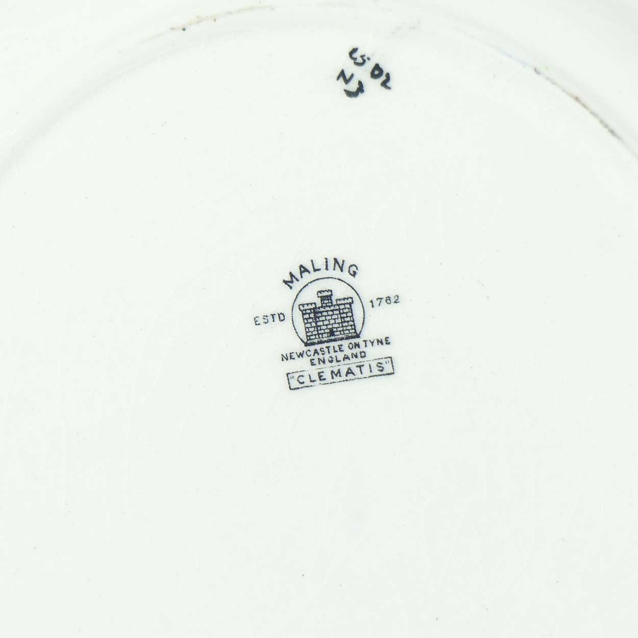 Maling plate Clematis 6502 Thumbprint Blue