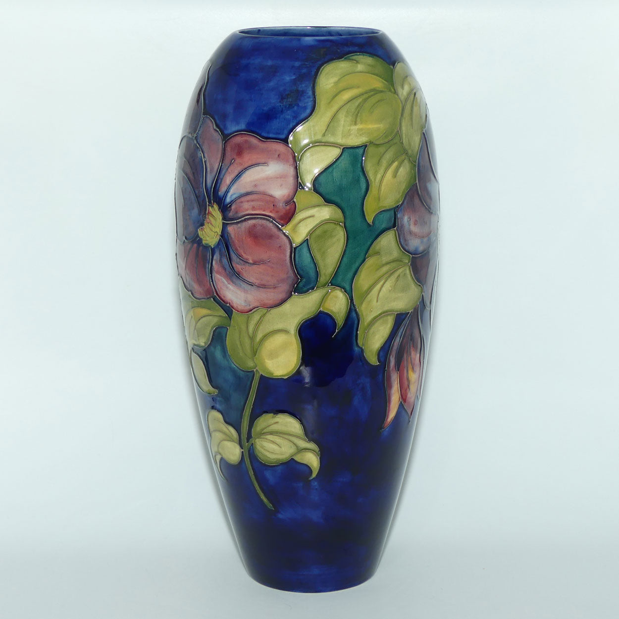 Walter Moorcroft Clematis (Blue) 101/14 vase LARGE