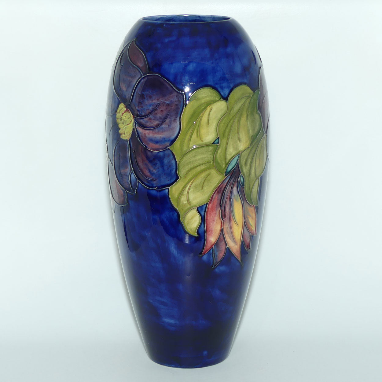 Walter Moorcroft Clematis (Blue) 101/14 vase LARGE