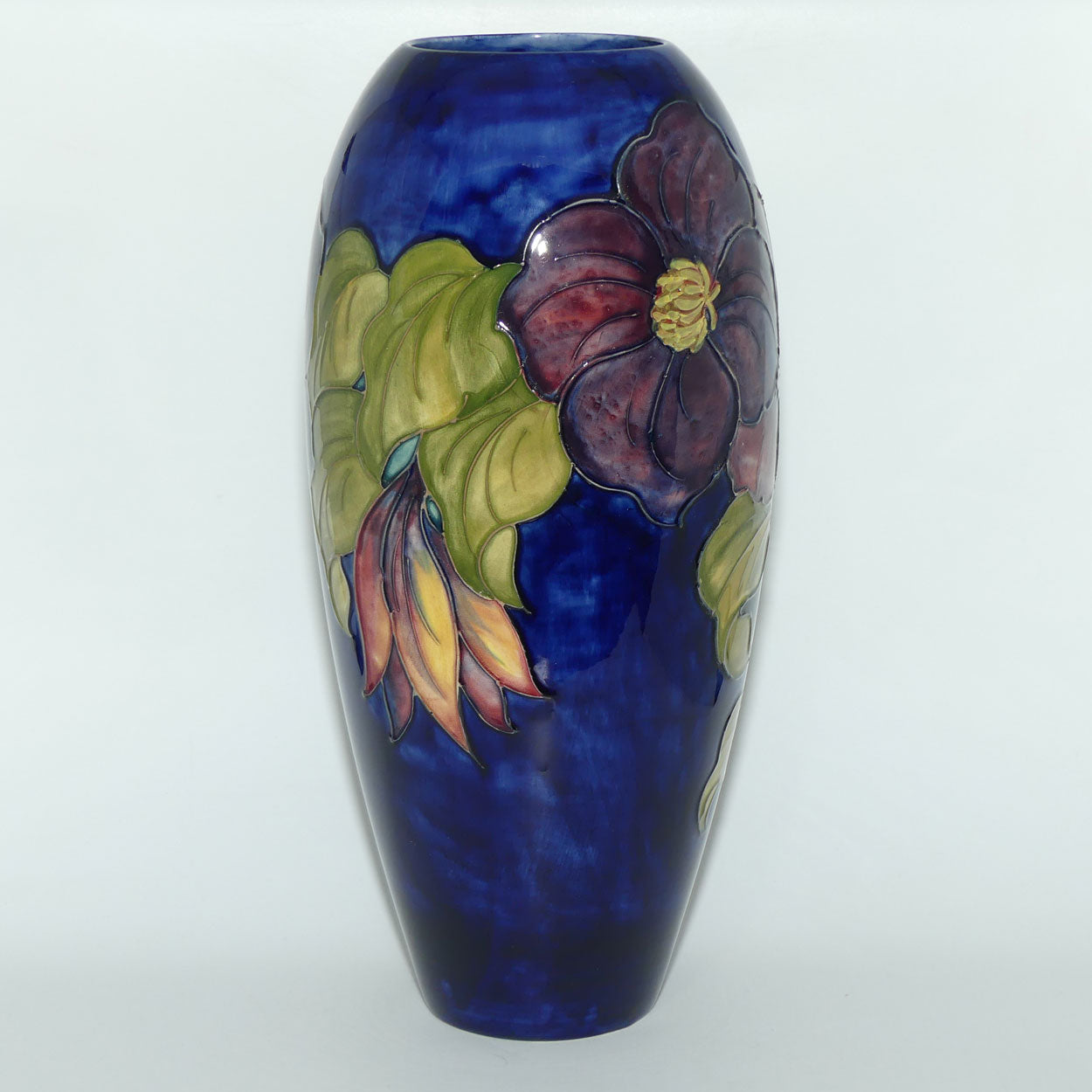 Walter Moorcroft Clematis (Blue) 101/14 vase LARGE