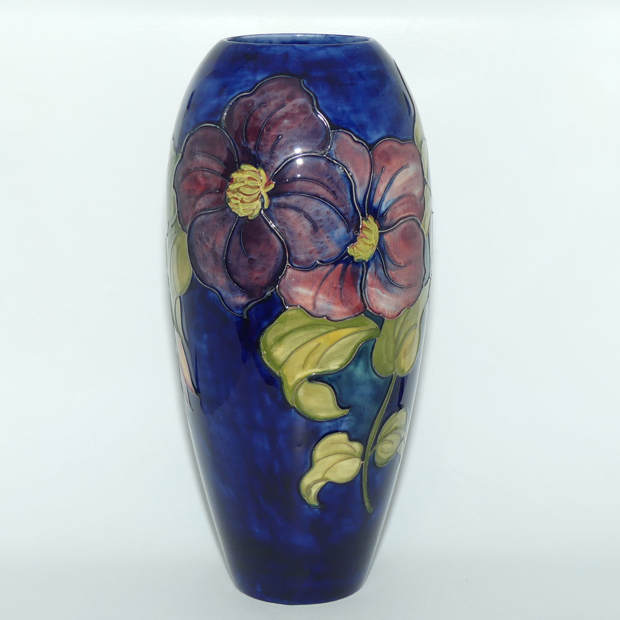 Walter Moorcroft Clematis (Blue) 101/14 vase LARGE