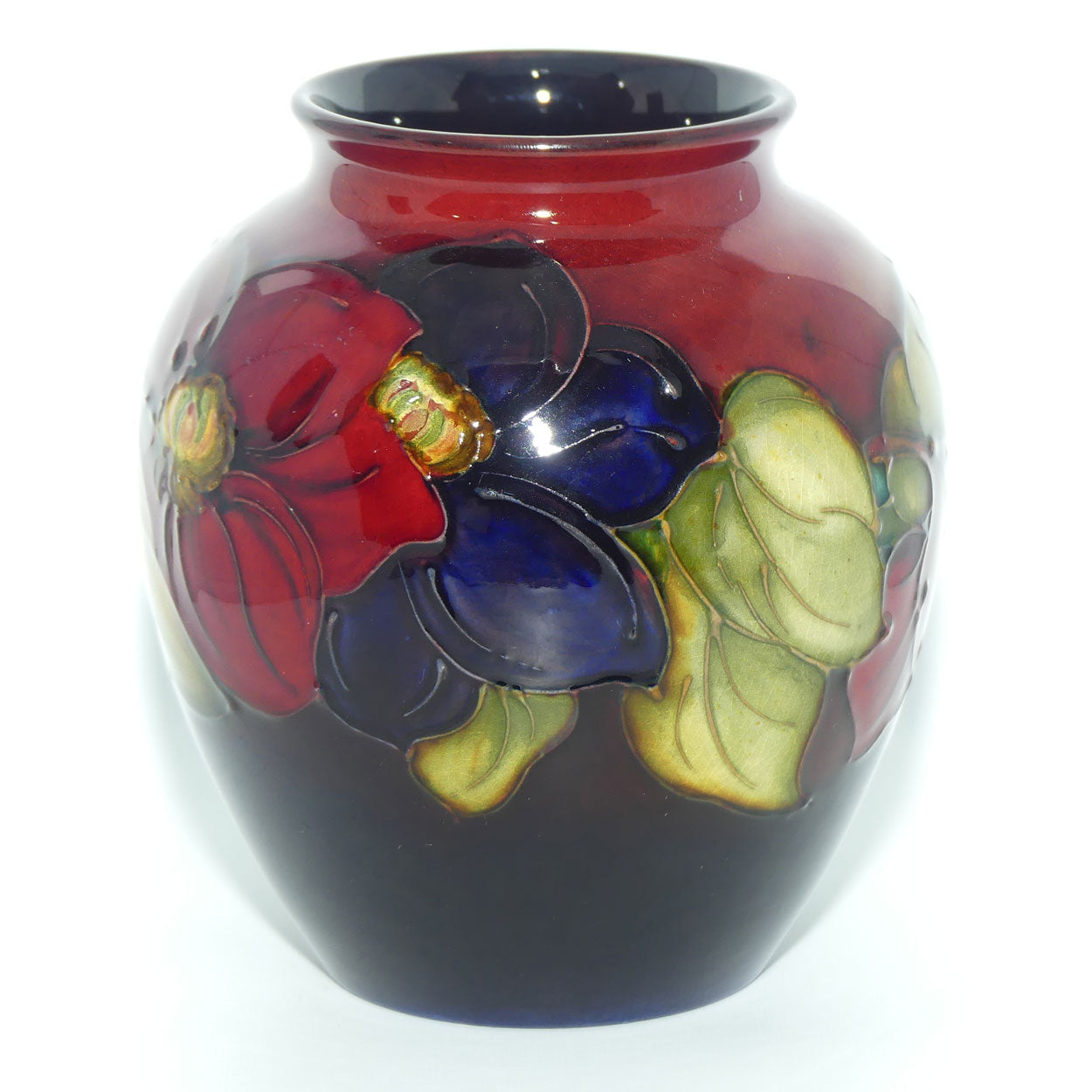 Walter Moorcroft Flambe Clematis vase
