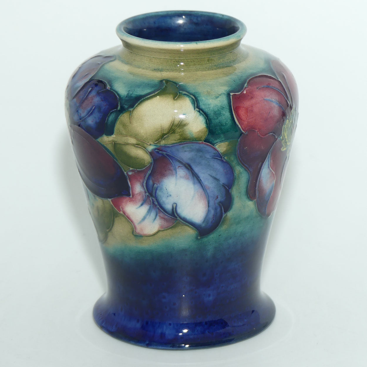 Walter Moorcroft Clematis vase | Green to Blue