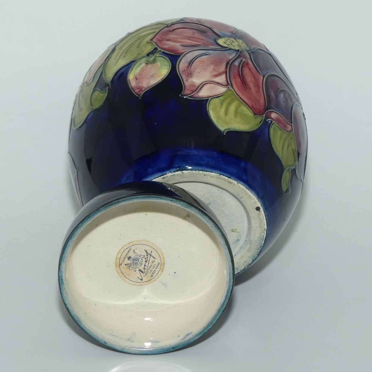 Walter Moorcroft Clematis (Blue) large size lidded ginger jar