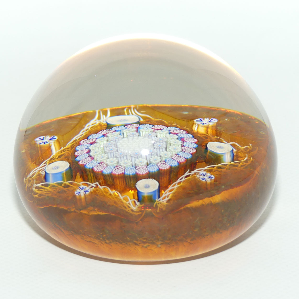 John Deacons Scotland Clichy Square Magnum Paperweight | Amber |