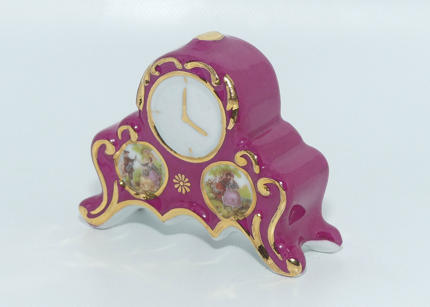 Limoges France Rouge decorative clock