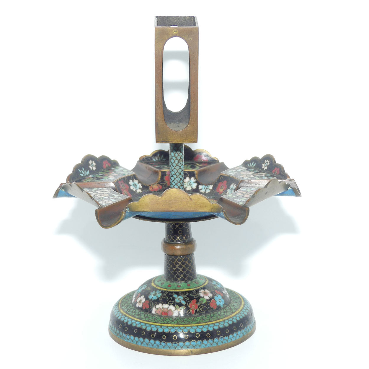Superb Cloisonne Smokers stand | Dragon Motif